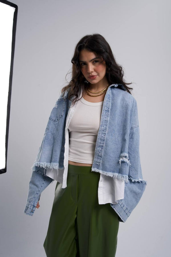 SKY cut denim jacket